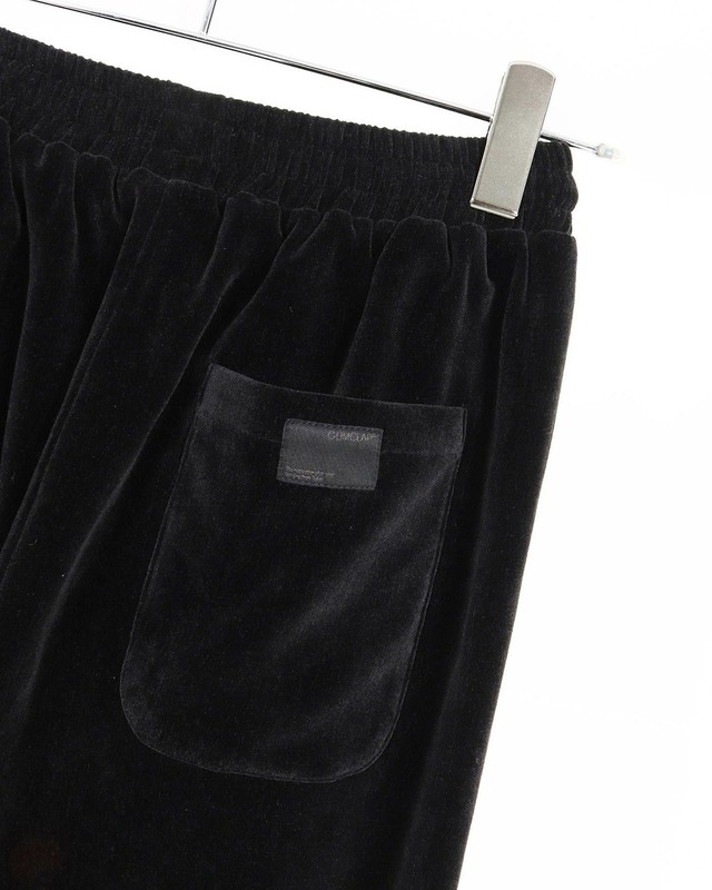【GLIMCLAP】ベロアファブリック ワイドストレートパンツ　(19-016-gla-cf)
