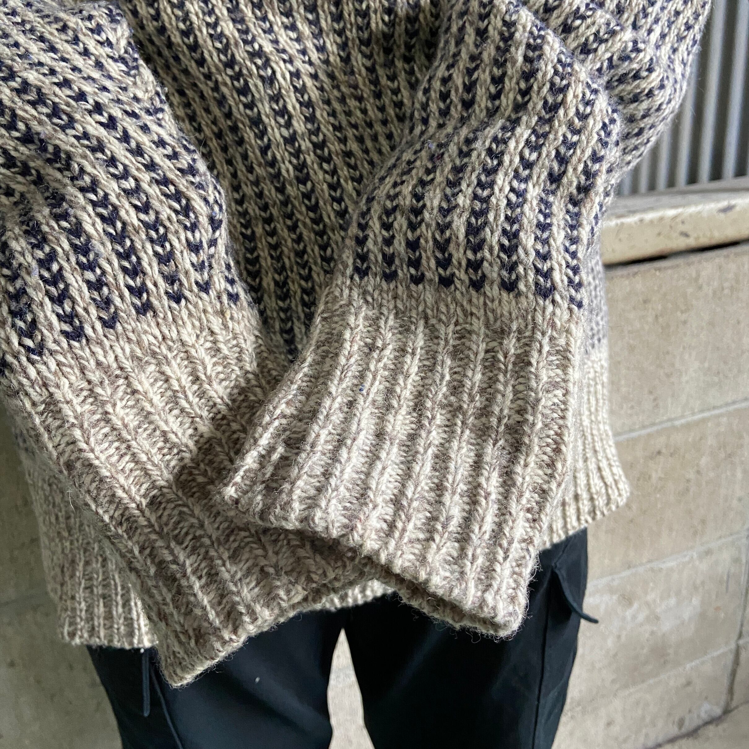 80年代 エルエルビーン バーズアイ ウール ニットセーター メンズL