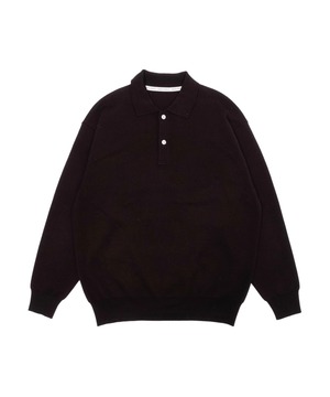 UNIVERSAL PRODUCTS. / 263-60203 HIGH GAUGE KNIT POLO(BROWN)