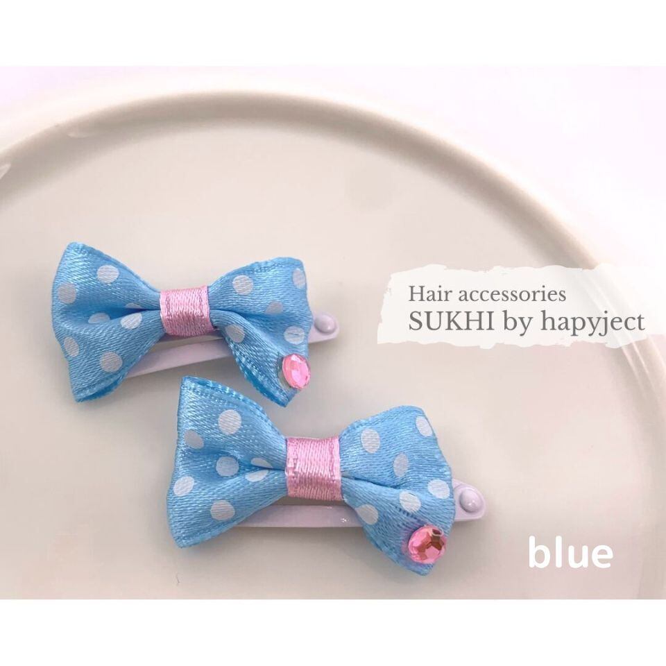 ドットリボンヘアピン2個セット | SUKHI by hapyject