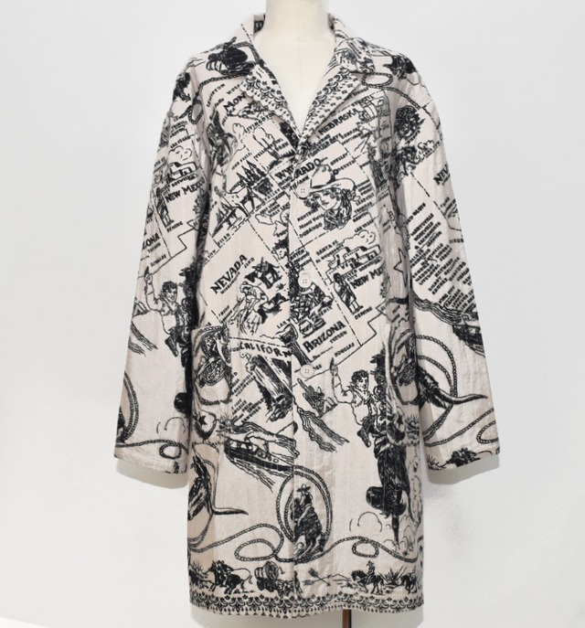 BINDU Cotton Flannel "MID WEST" Shop Coat ナチュラル XL [22BBB1460cfMW]