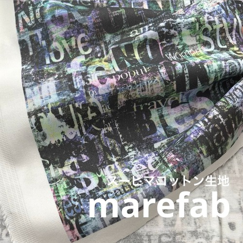 TB987◆2m◆ラスト1点‼◆L◆スーピマコットン生地◆マレファブ◆柄物