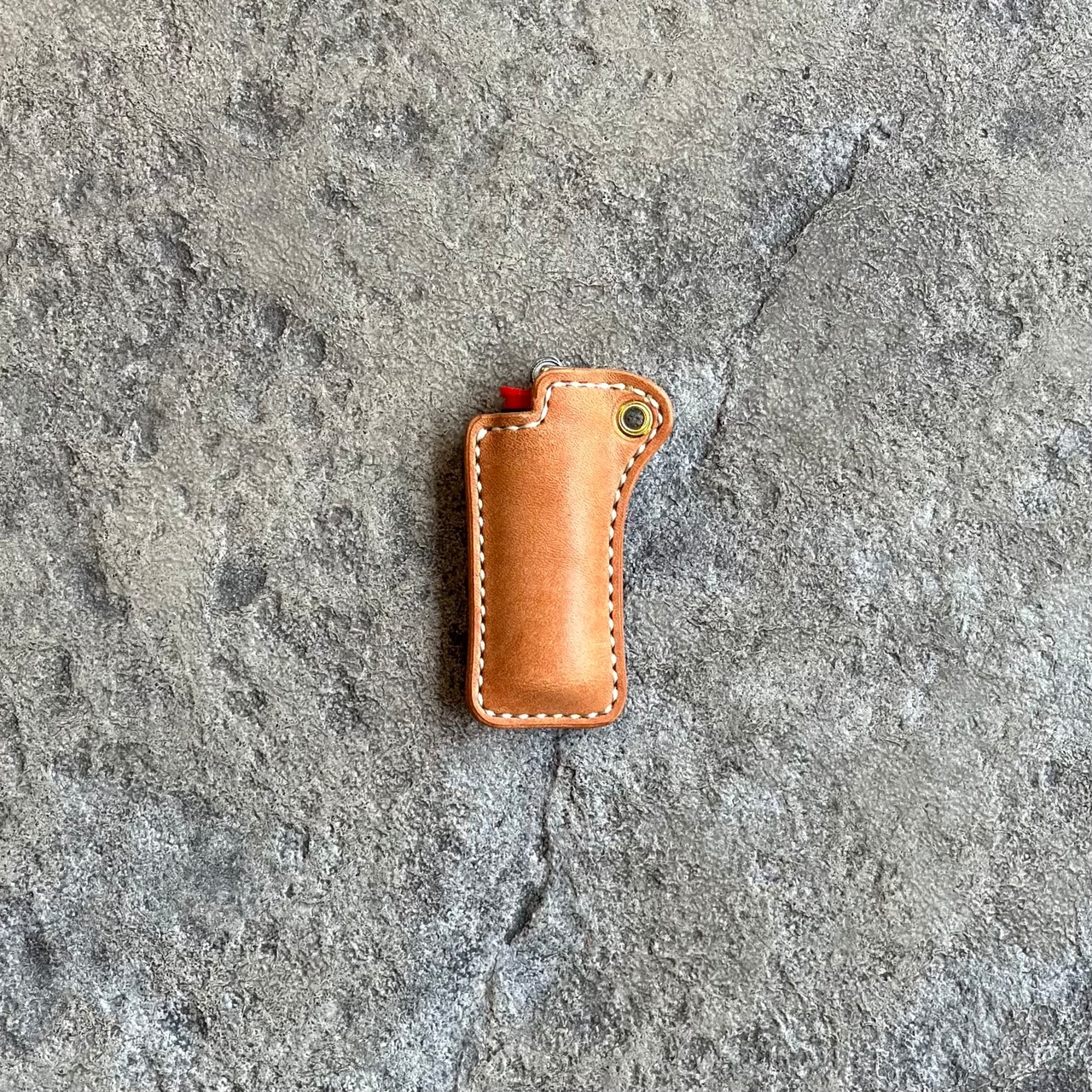 ライターケース アイレット ハンドステッチ カウハイド