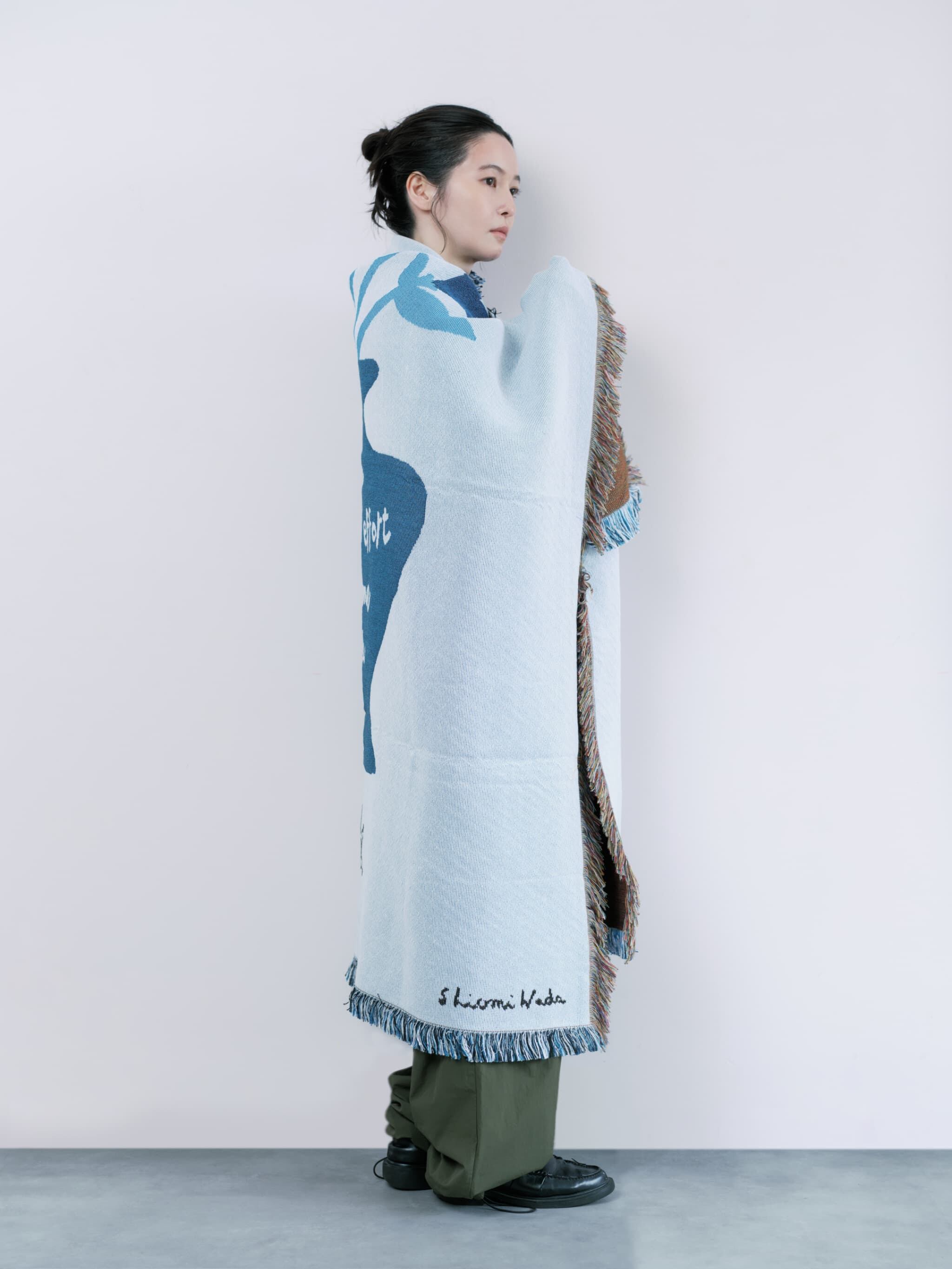8ight × Shiomi Wada ジャガードブランケット[Blue Gentian] | 8ight.