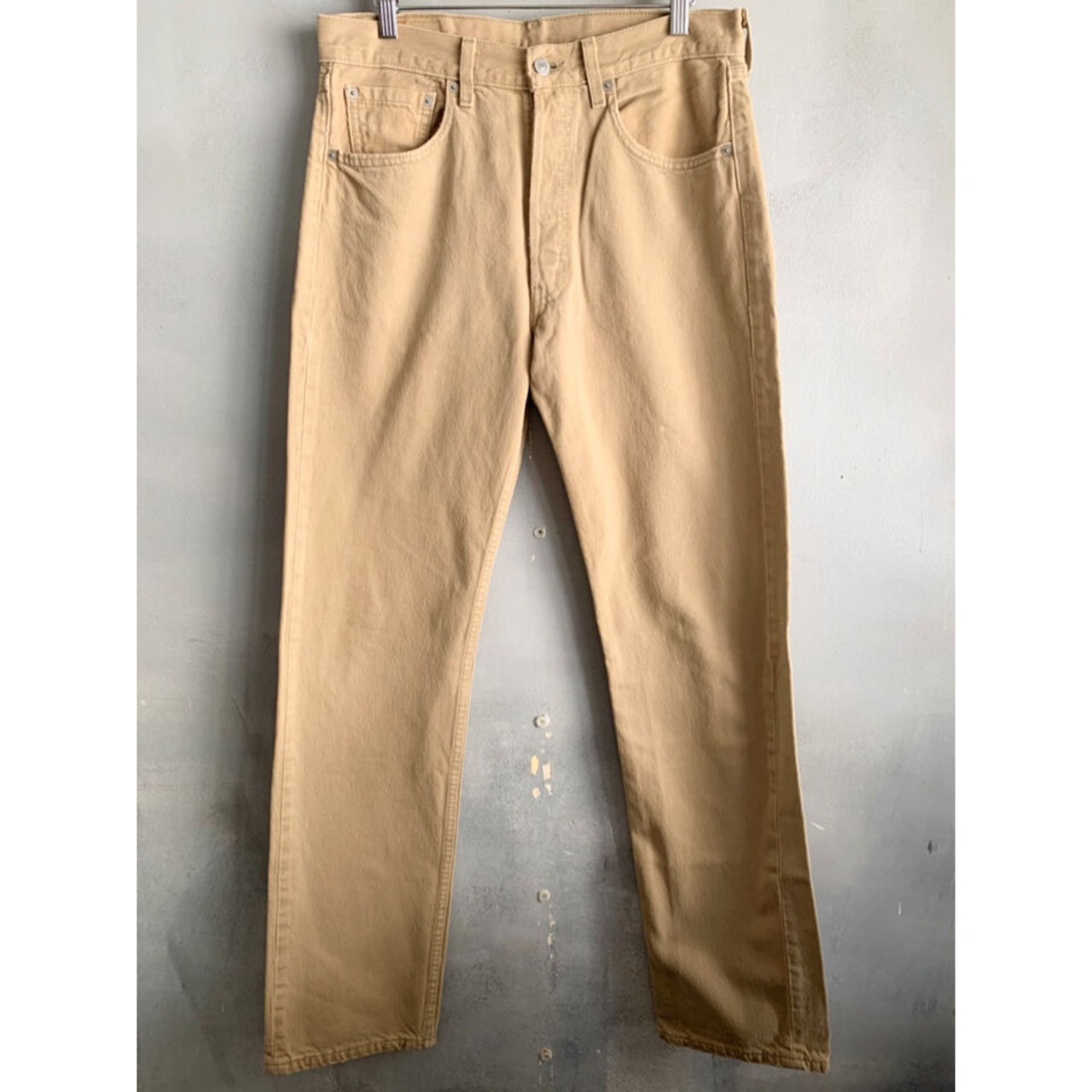 00s Levi’s 501 BEIGE COLOR DENIM PANTS MADE IN USA  Size W32L34
