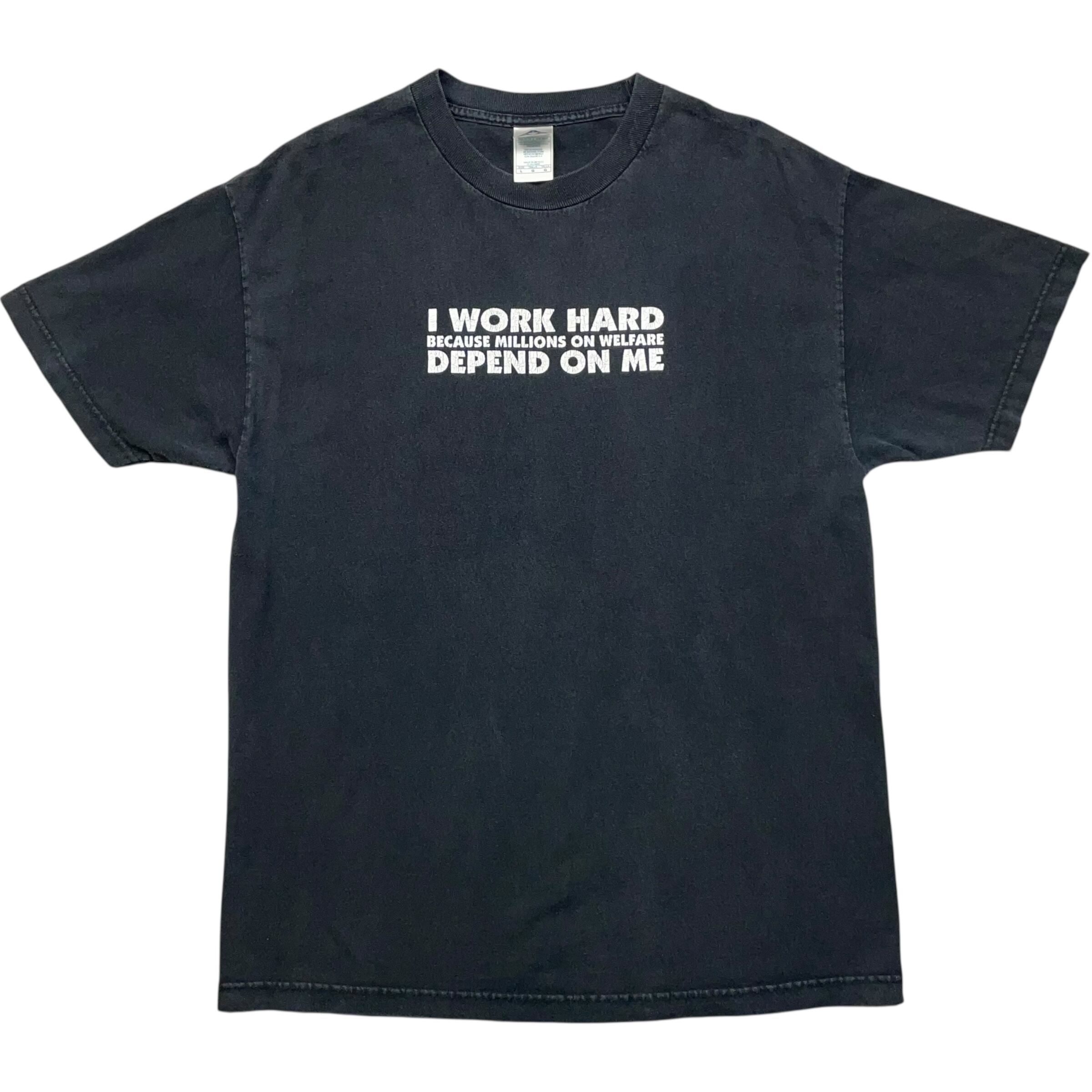 《L》ALSTYLE APPAREL & ACTIVEWEAR Tシャツ メッセージ フロントプリント ブラック no.8583