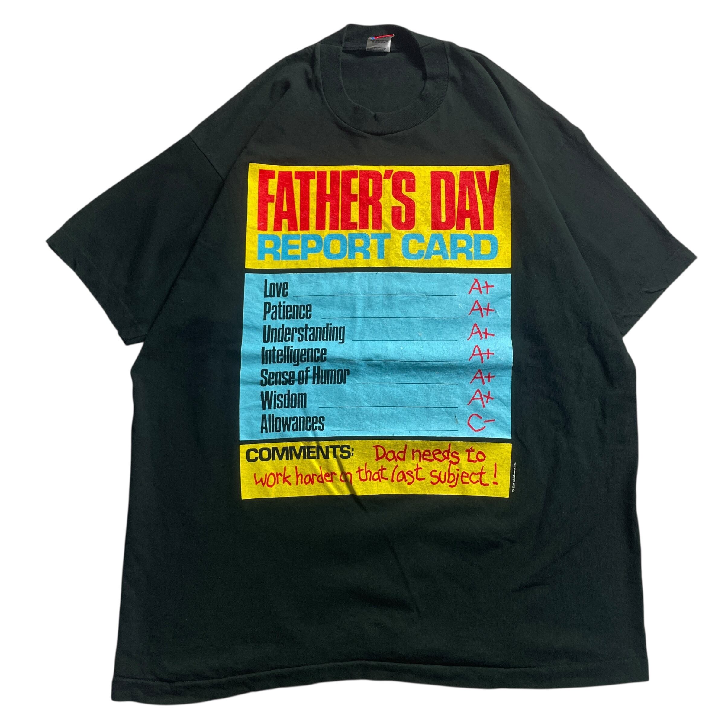 90s USA製 父の日 成績表 ジョーク vintage T-shirt