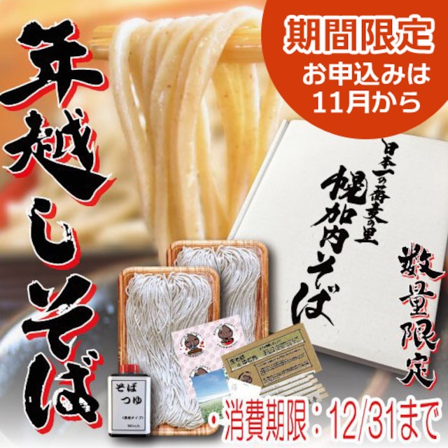 送料無料・ギフト用（ご贈答用）手打ち蕎麦3人前（つゆ付き）【幌加内産そば粉使用】