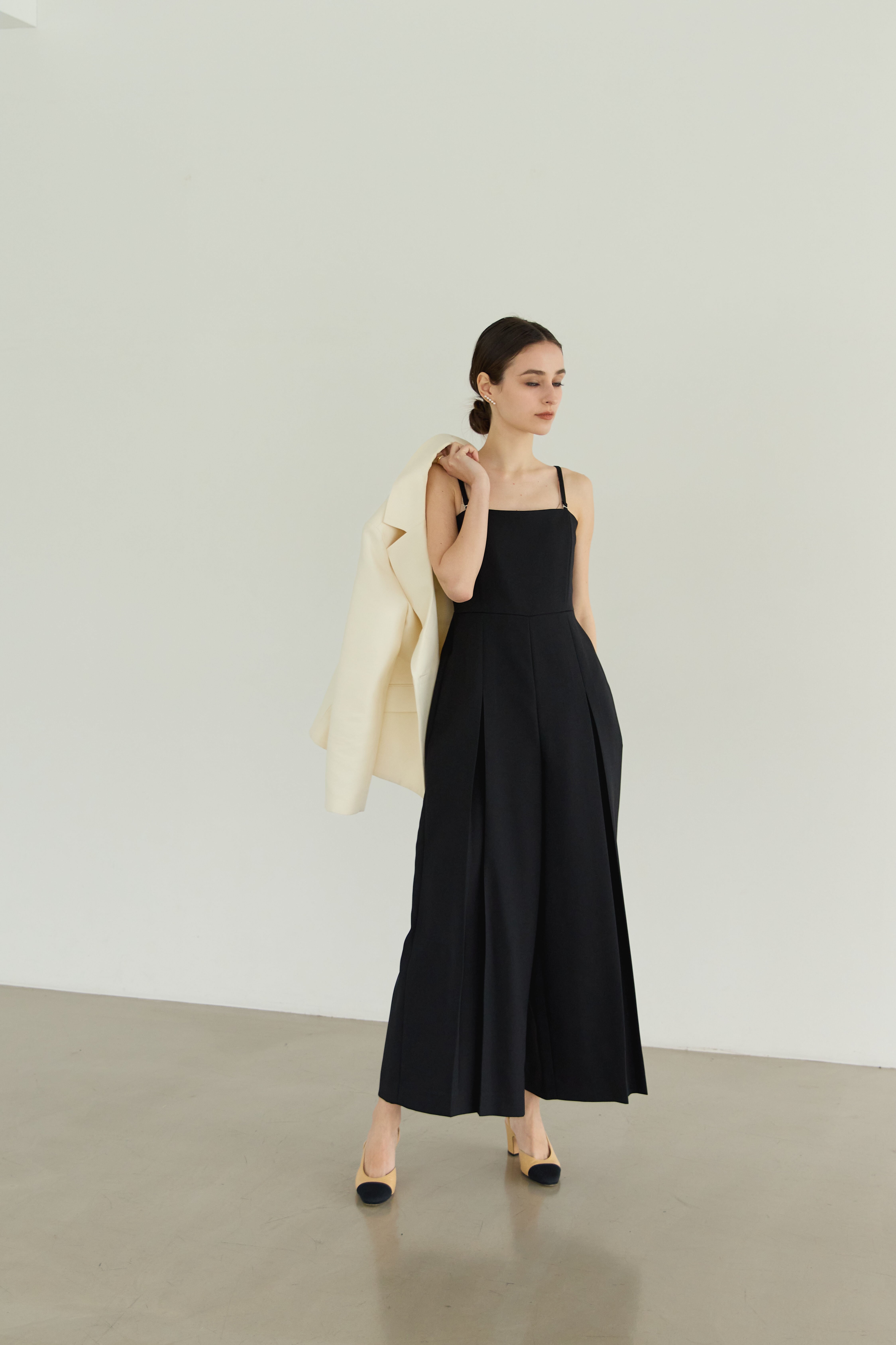Embroidery jacquard long dress | Bluelea