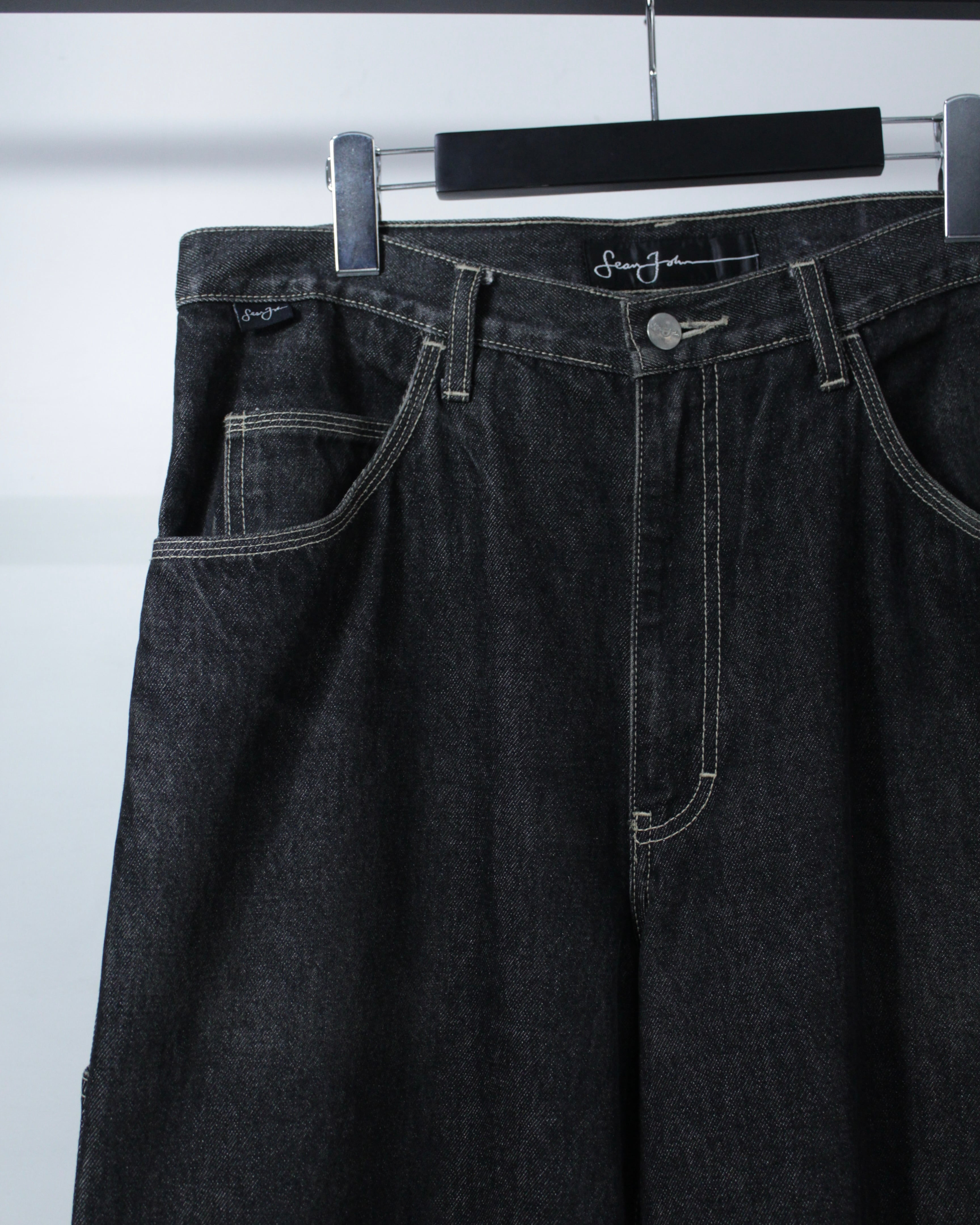Caka BLACK】“Sean John” Vintage Loose Painter Denim Pants | Caka