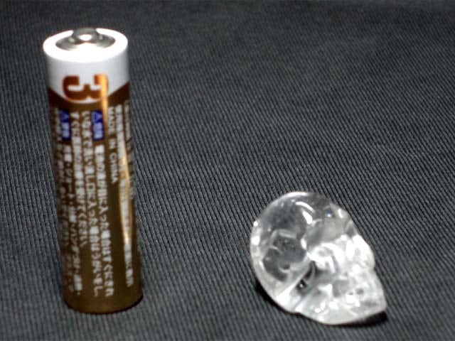 ブラジル産 天然 本水晶ドクロ（クリスタルスカルcrystal skulls 水晶
