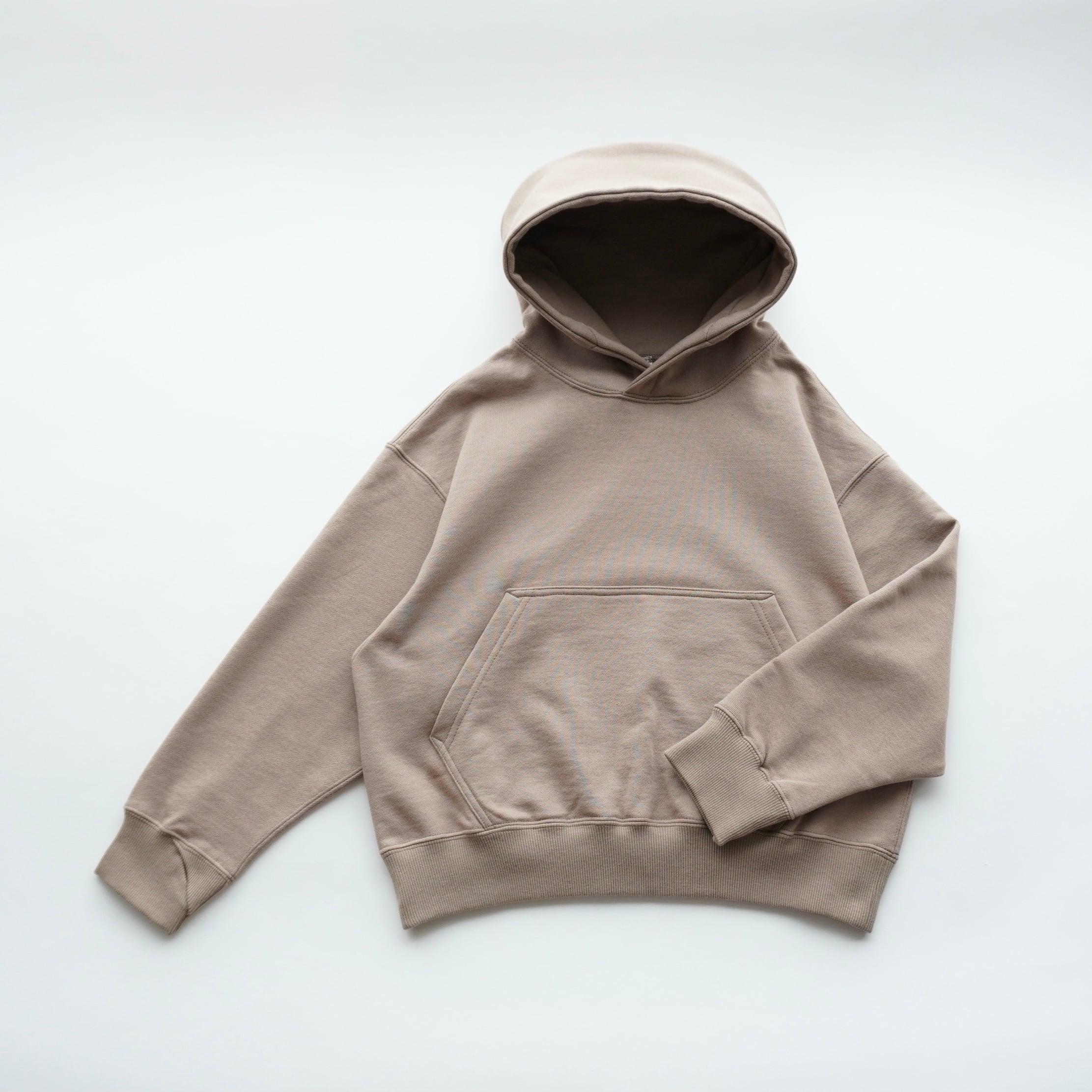《MOUNTEN. 2026AW》sweat wide hoodie (organic cotton) / mocha / 125cm・140cm