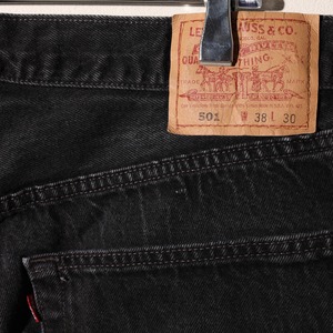 美品 38×30 501-0660 USA 97年 サルファーブラックデニムパンツ Levi’s リーバイス 黒