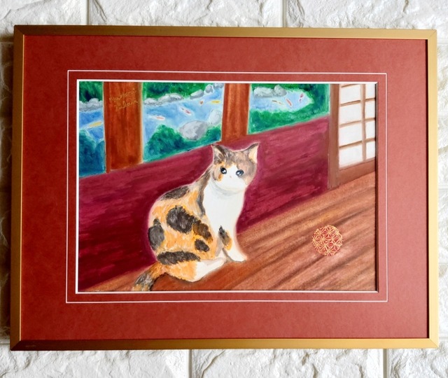 縁側の猫さん