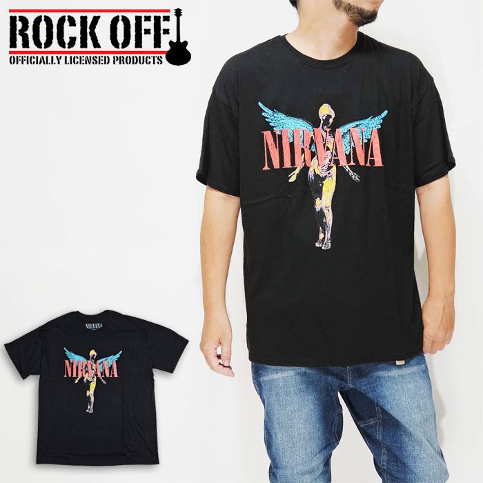 ニルヴァーナ Tシャツ ROCKOFF バンドTシャツ ロックT プリントT NIRVANA イン・ユーテロ In Utero【送料無料】