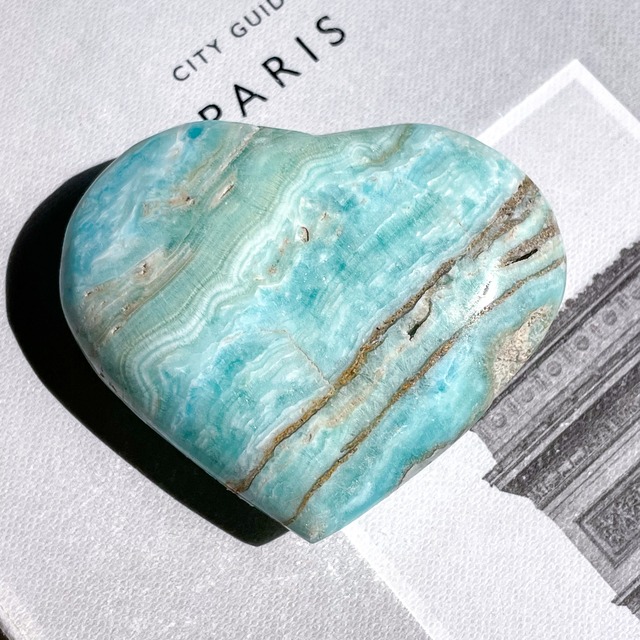 Blue Aragonite Heart 6 ✧ ブルーアラゴナイト