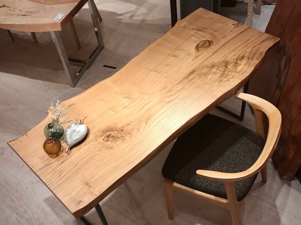 栗（クリ）_1500×600-550-620×45_横浜元町店_テーブル天板/一枚板