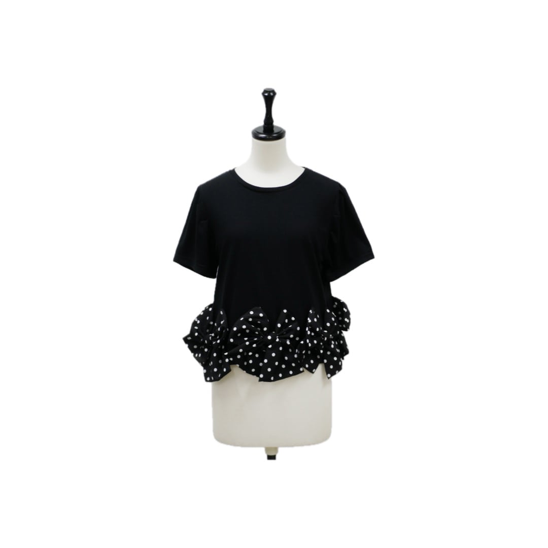 Dot ribbon docking T-shirt