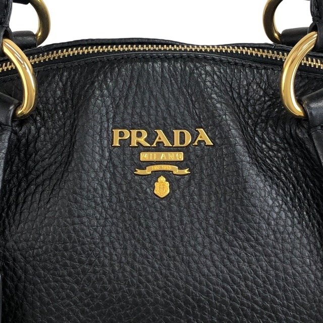 PRADA プラダ ハンドバッグ ブラック 2way ロゴ レザー vintage ヴィンテージ オールド beb8nm