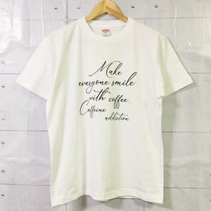 ブランド/SKULLS CAFE T-SHIRT #040 (ホワイト×ブラック)