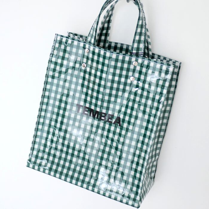 TEMBEA（テンベア） PAPER TOTE SMALL [TMB-2286H] GINGHAM GREEN | tile