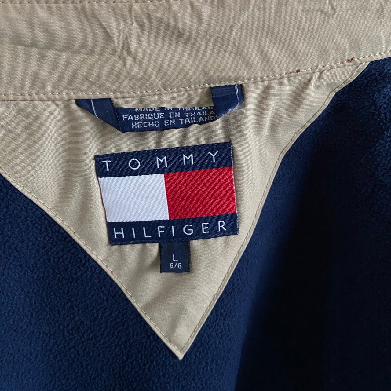 トミーヒルフィガー　ブルゾン　スウィングトップ　90s　刺繍　ストライプ　短丈 TOMMY HILFIGER（トミー・ヒルフィガー） ブルゾン アウター