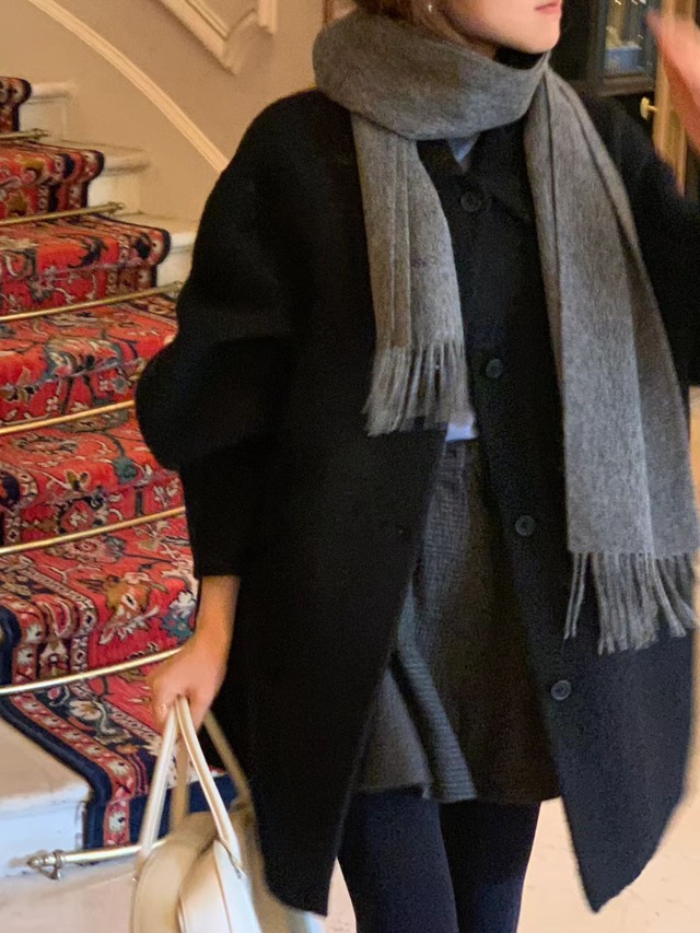 (予約) ounce / Lily alpaca half coat 3color