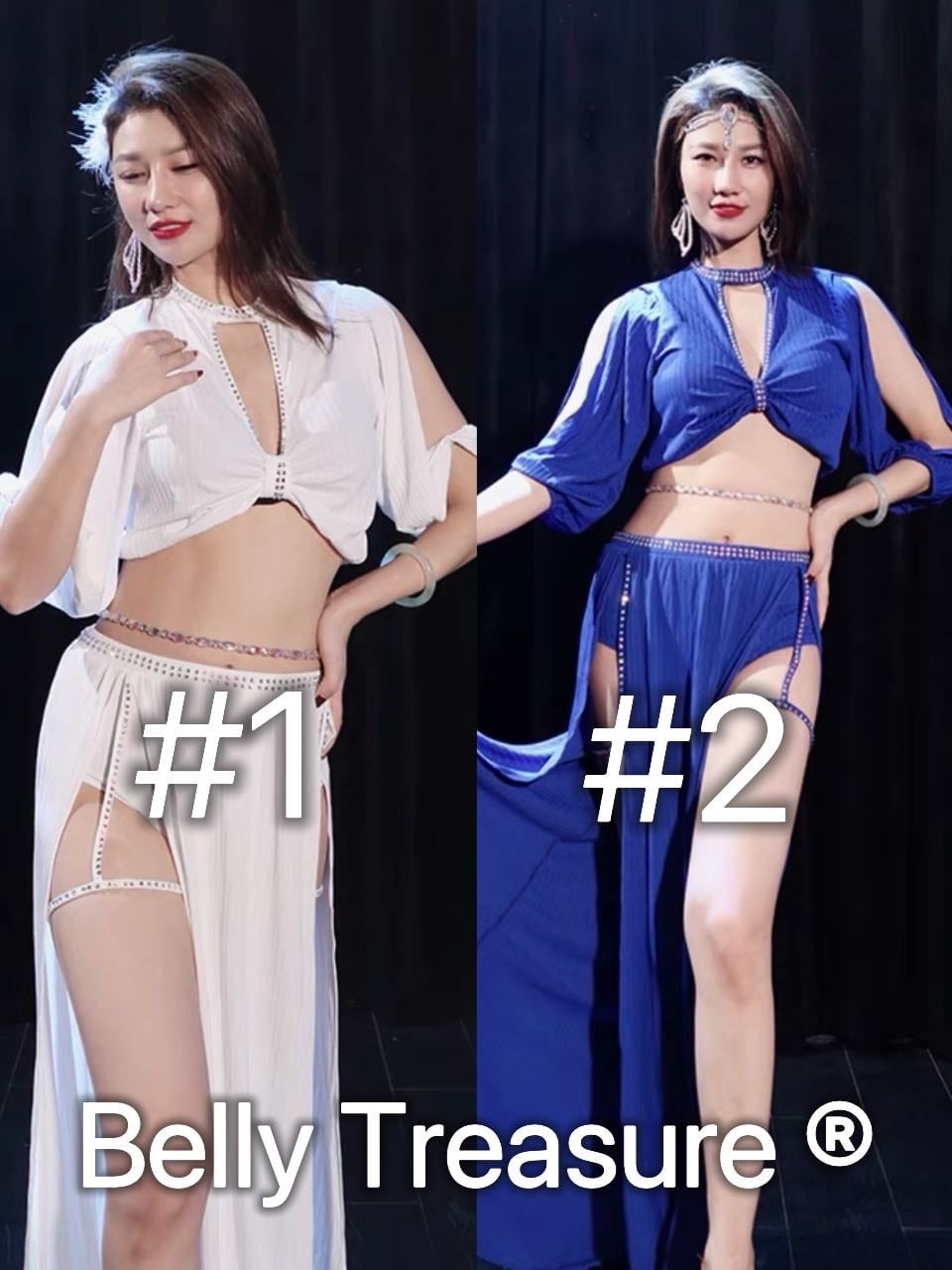 ベリーダンス 2カラー レッスンウェア GLQ YY455 202405