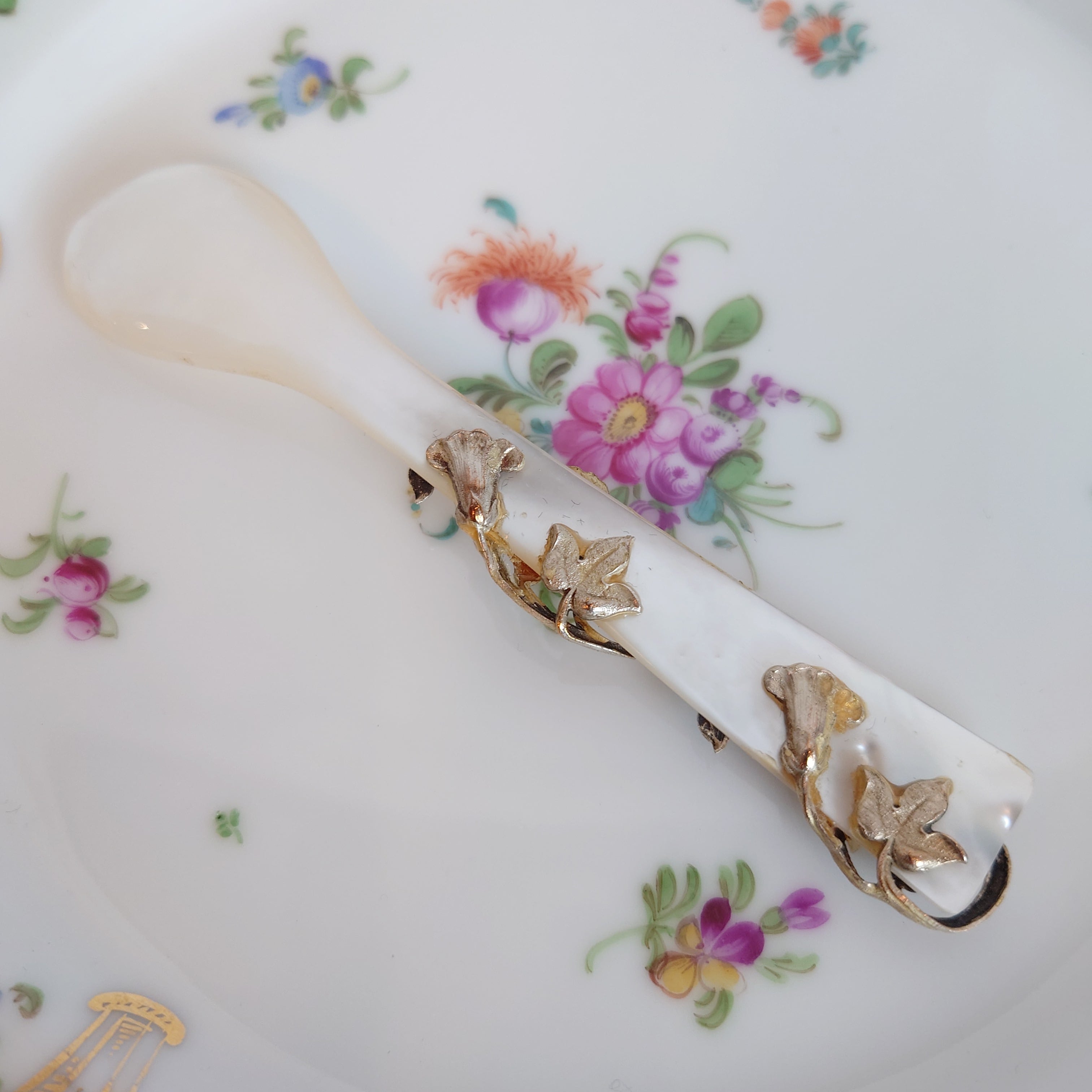 白蝶貝 スプーン キャビアスプーン シルバー装飾 | アンティーク