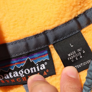 極美品 L 98年 USA イエロー Synchilla Snap-T Patagonia シンチラ スナップT パタゴニア
