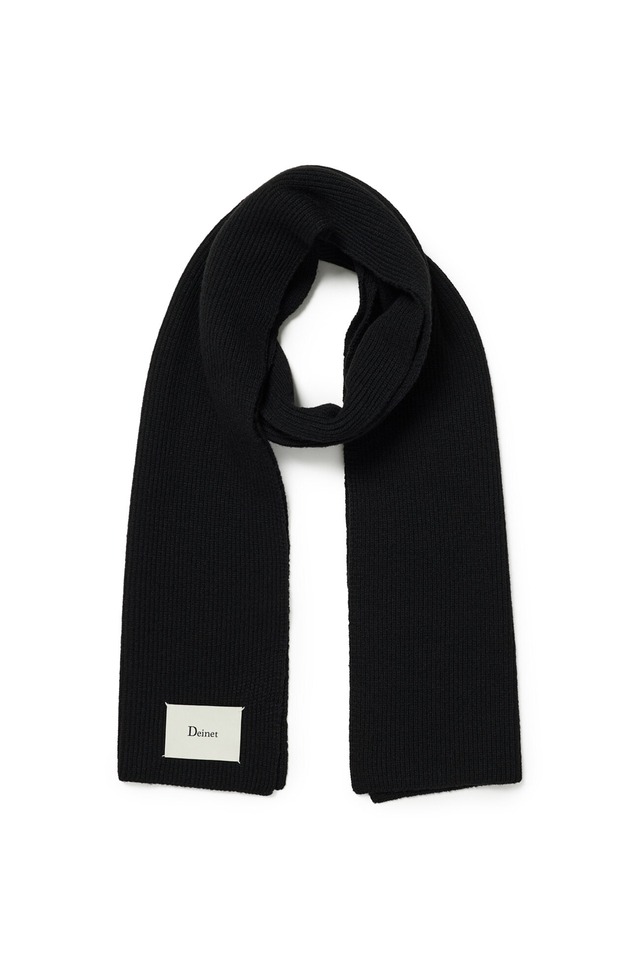 [DEINET] WOOL BASIC MUFFLER IN BLACK 正規品 韓国ブランド 韓国通販 韓国代行 韓国ファッション デイネット ダイニット 日本 店舗