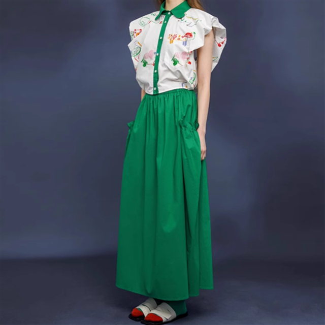 フリルポケットボリュームスカート　10887