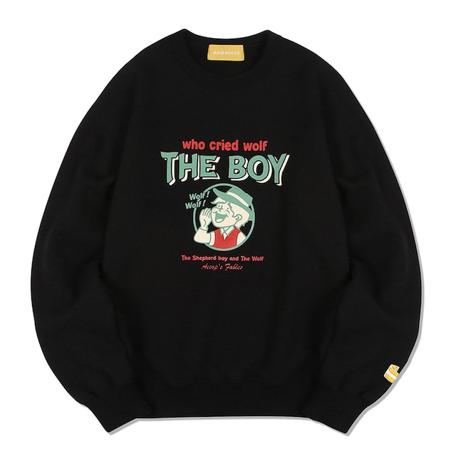 [MAINBOOTH] The Boy Sweatshirt(BLACK) 正規品 韓国 ブランド トレーナー
