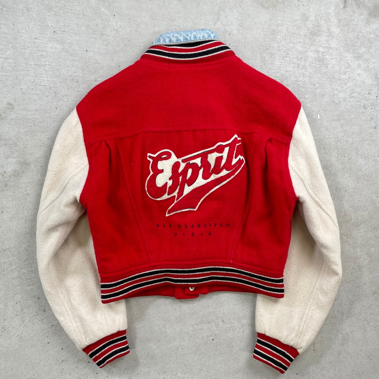 90年代 イタリア製 ESPRIT JEANS エスプリ ロゴワッペン トラッカー 