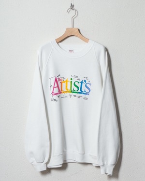 art printed raglan sweat / Made In USA