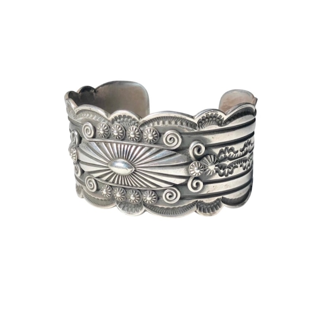 DELBERT GORDON wide silver cuff bangle