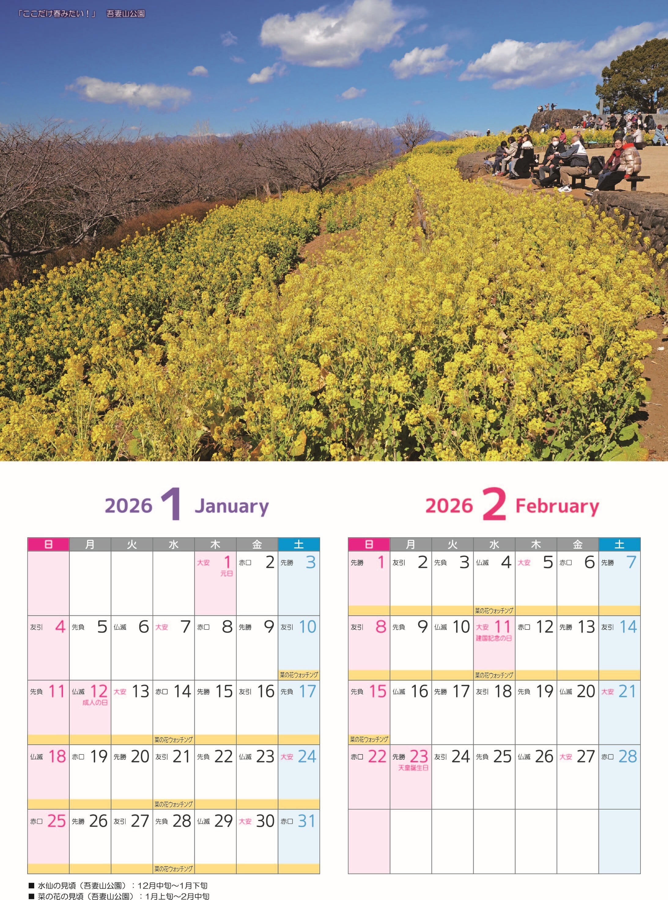 湘南にのみや観光カレンダー2026 <1冊から3冊まで 郵便配送＞ | 一般