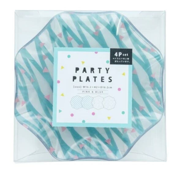 プレート４Pセット [サイズ: S] [カラー: ピンク×ブルー]