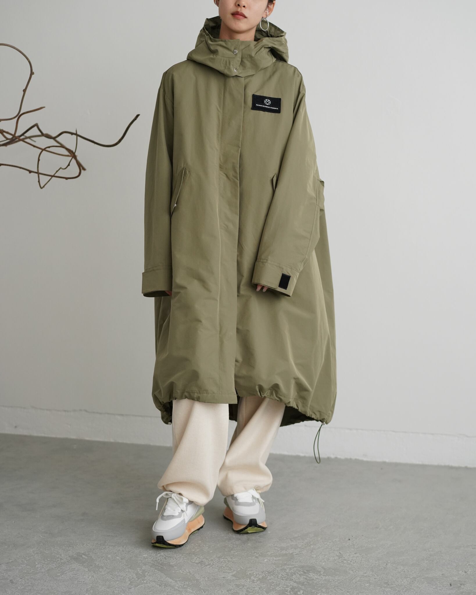 MAISON MARVERIC PRESENTS ダウンライナー付きモッズコート Khaki ...