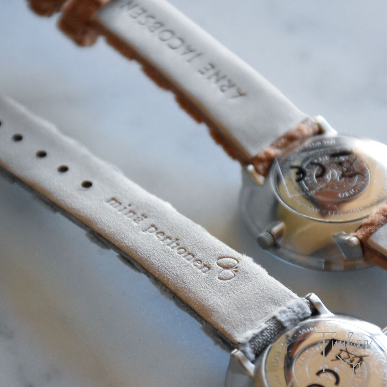 在庫限り】ミナ ペルホネンコラボ Watch / Bankers / ブラウン / Φ34mm