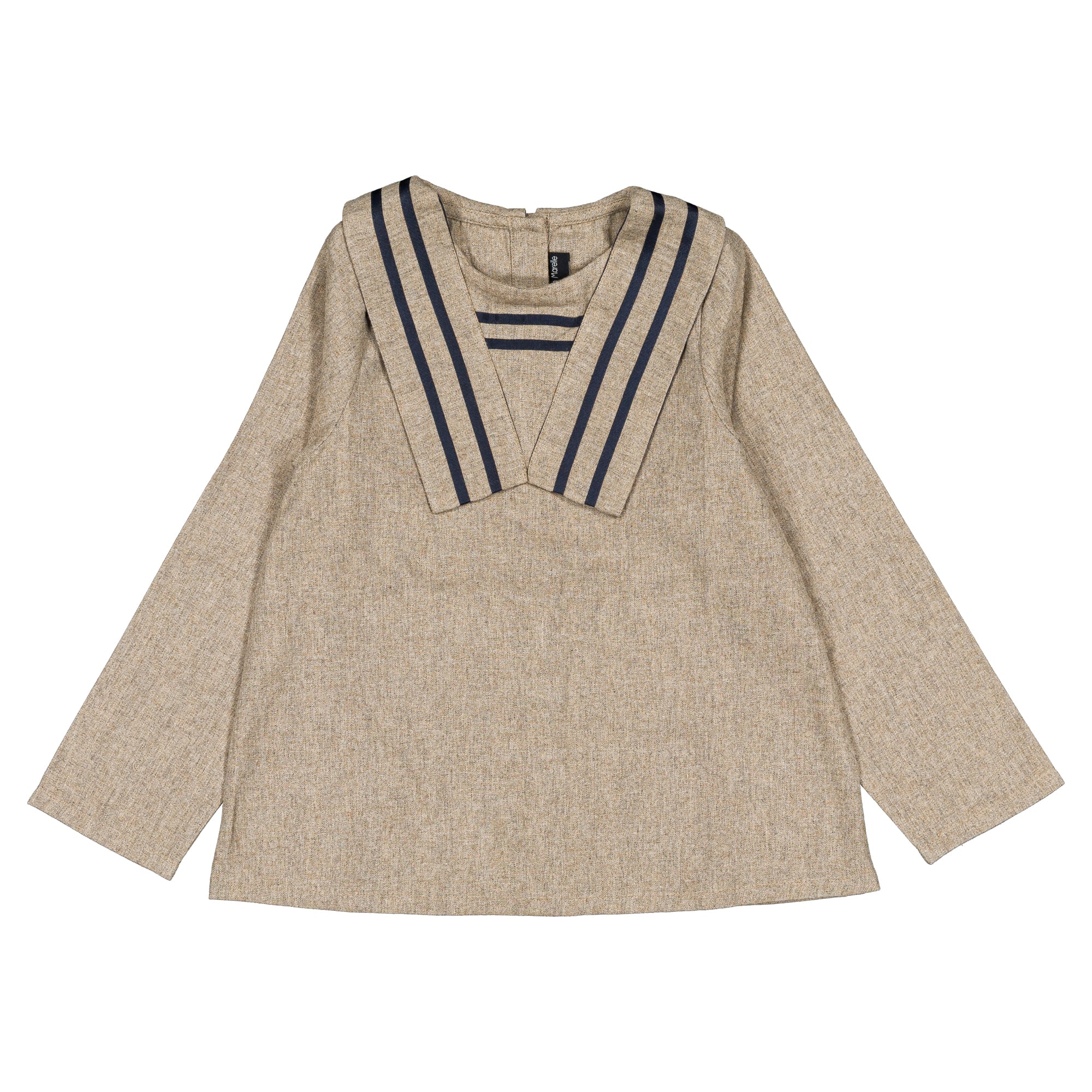 【予約・特典あり】Maison Marelle / Blouse SEINE - heathered oatmeal / 6Y~12Y