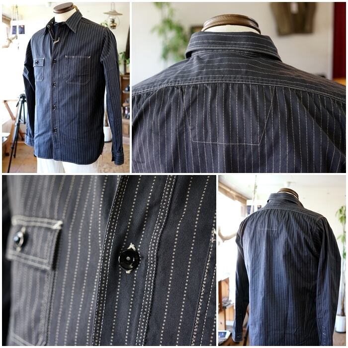 SUGARCANE シュガーケーン ブラックウォバッシュシャツ 東洋