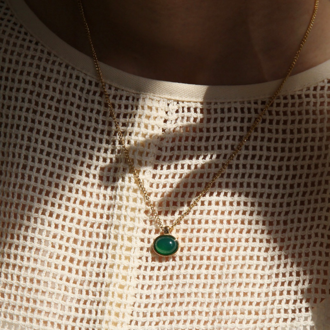 【ネコポス便】ネックレス 天然石ペンダントネックレス 金属アレルギー ステンレス 　1860