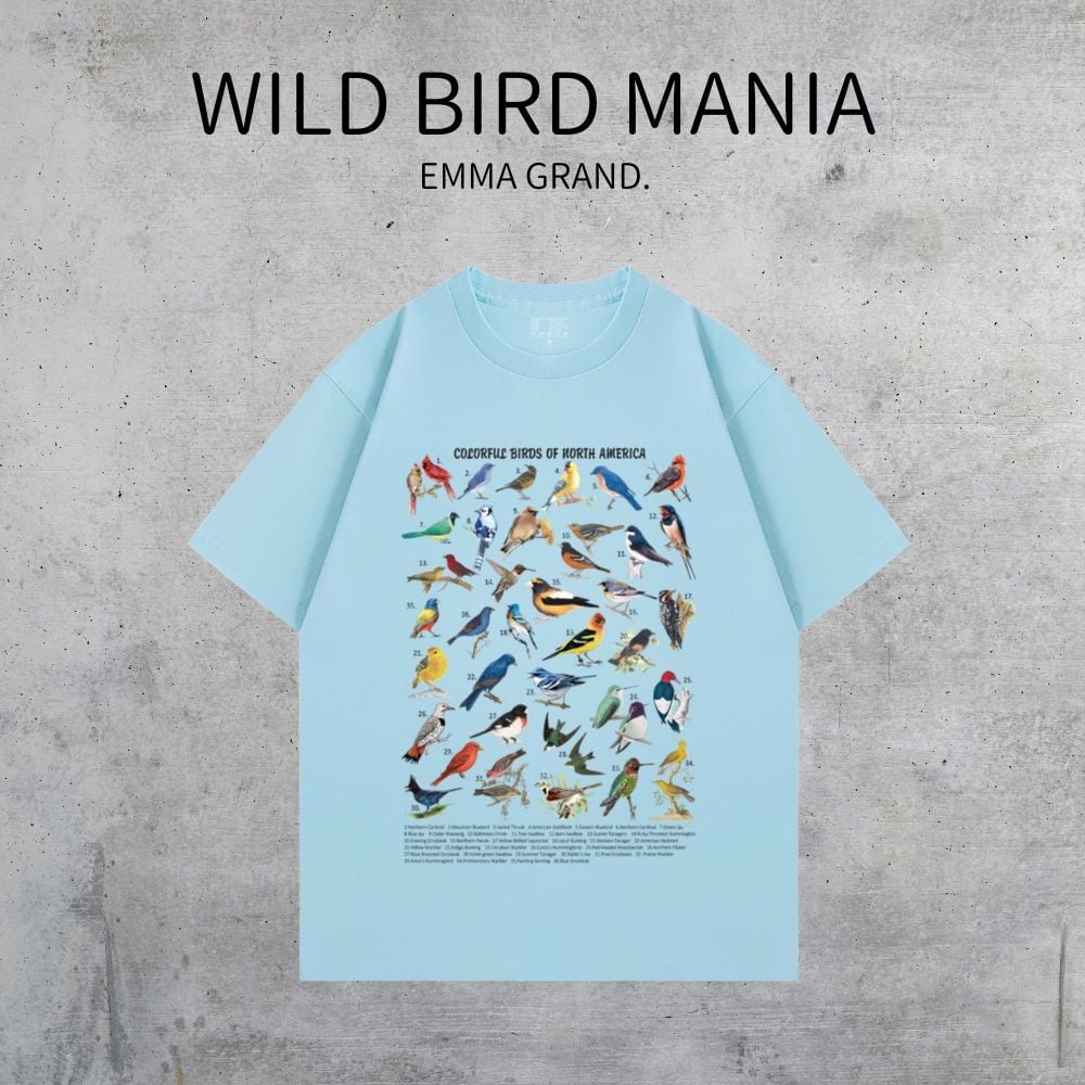 北アメリカにいる野鳥マニアTシャツ E00590 | EMMA GRAND