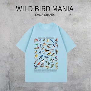 北アメリカにいる野鳥マニアTシャツ　E00590
