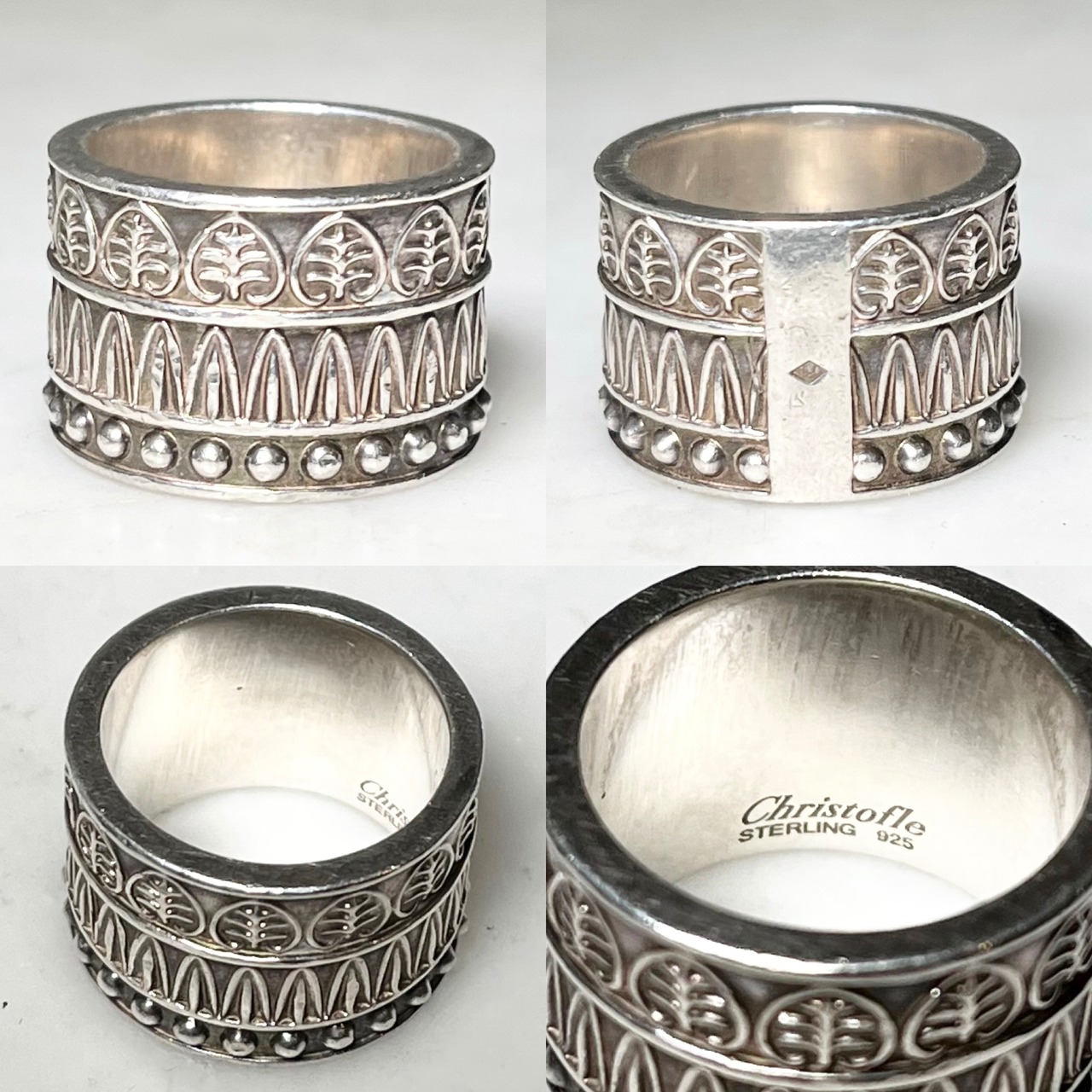 CHRISTOFLE heavy gauge silver wide ring