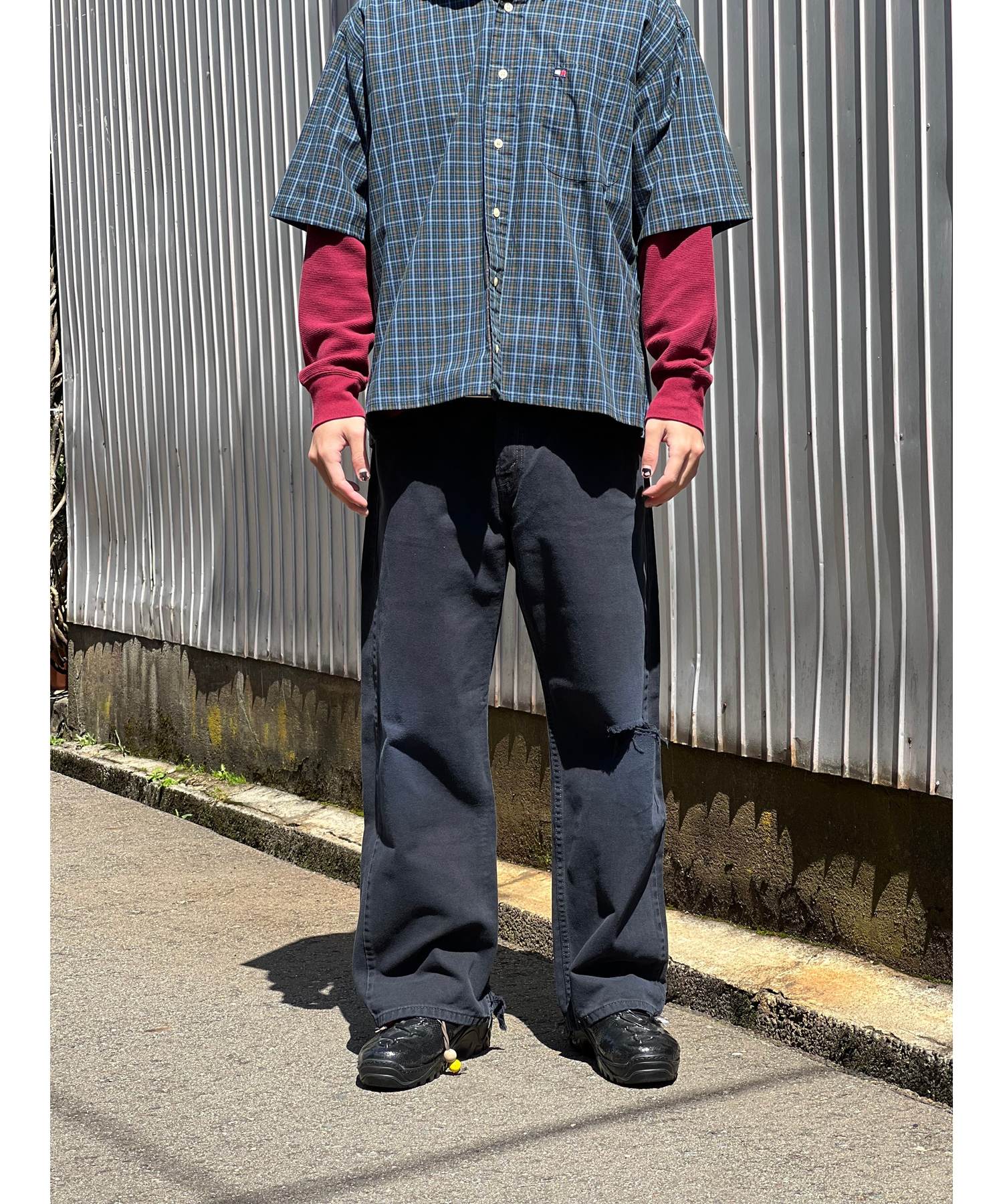 Levi's550 “Husky” ブラックデニムパンツ メンズW34L28 ブラック