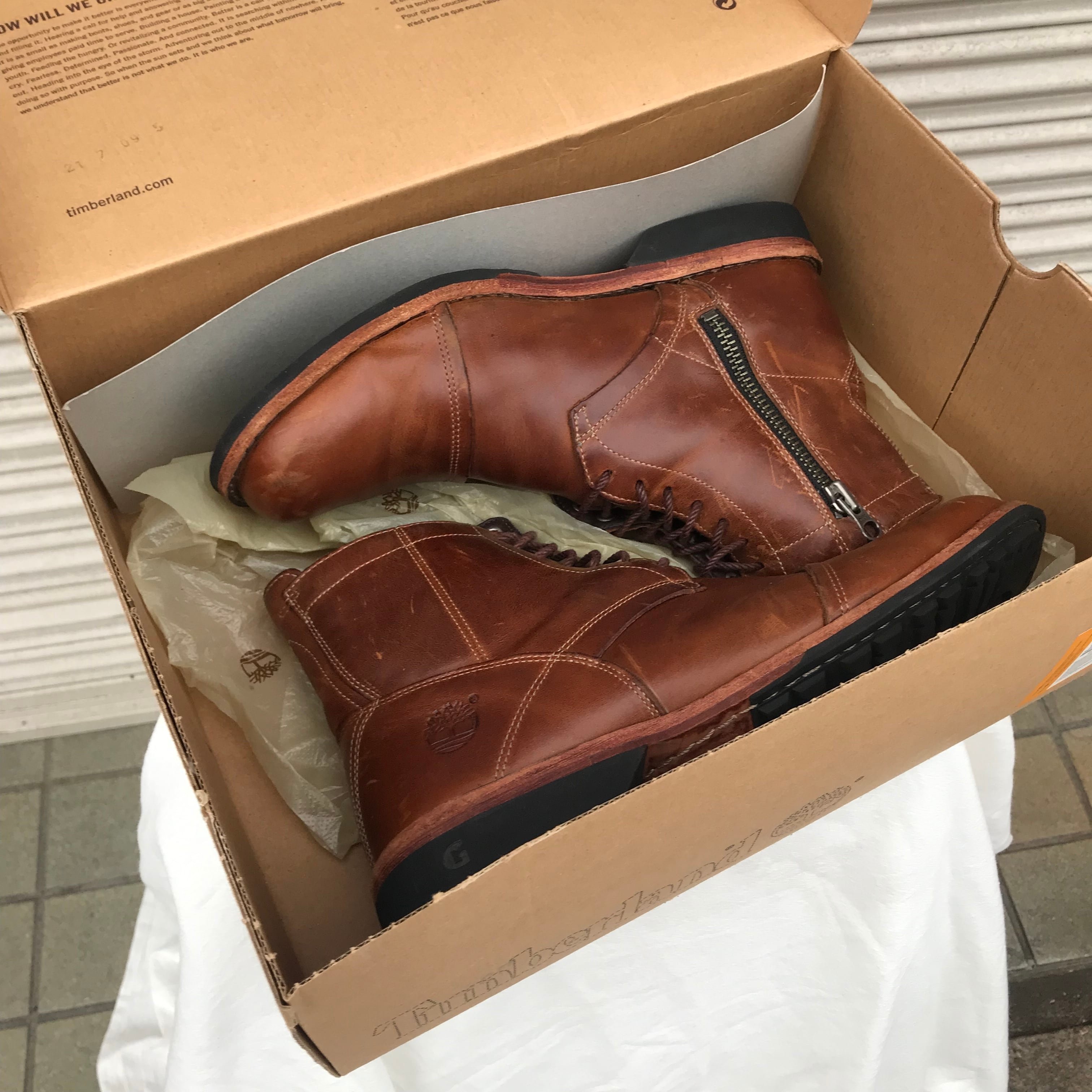 ティンバ　25センチ　箱付き Timberland - ティンバーランド 靴 25㎝ 箱付きの通販 by じゅん