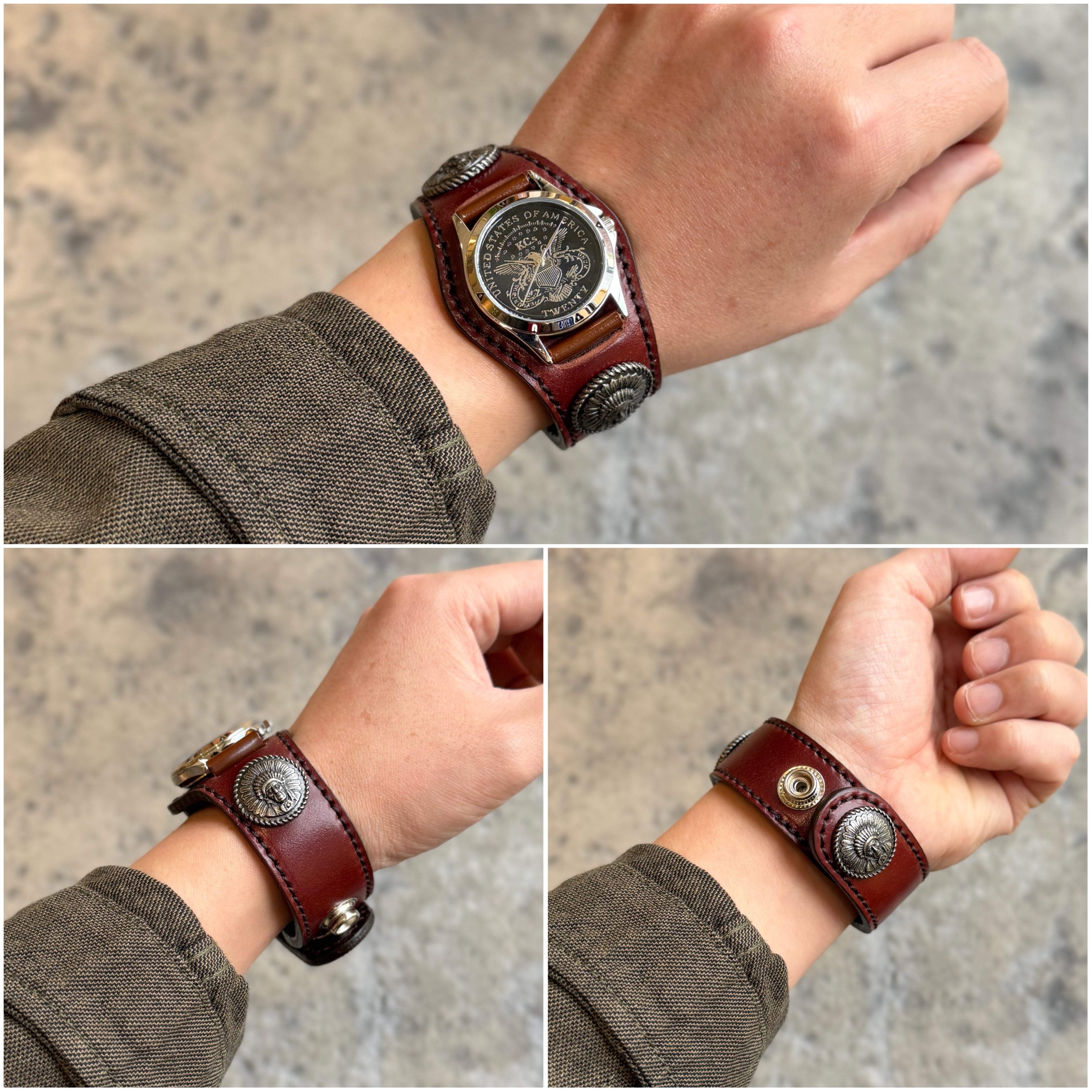 限定商品】ウォッチブレス スリーコンチョ コードバン | ケイシイズ