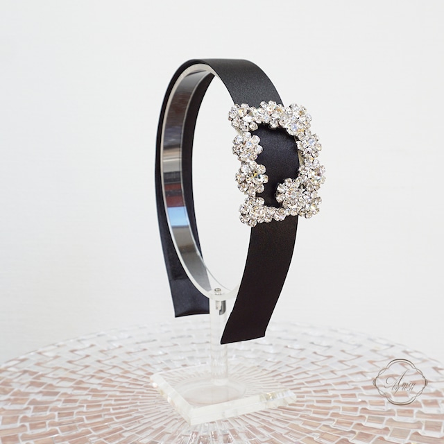 Amin by w.a luxe flower クリスタルカチューシャ clear stone